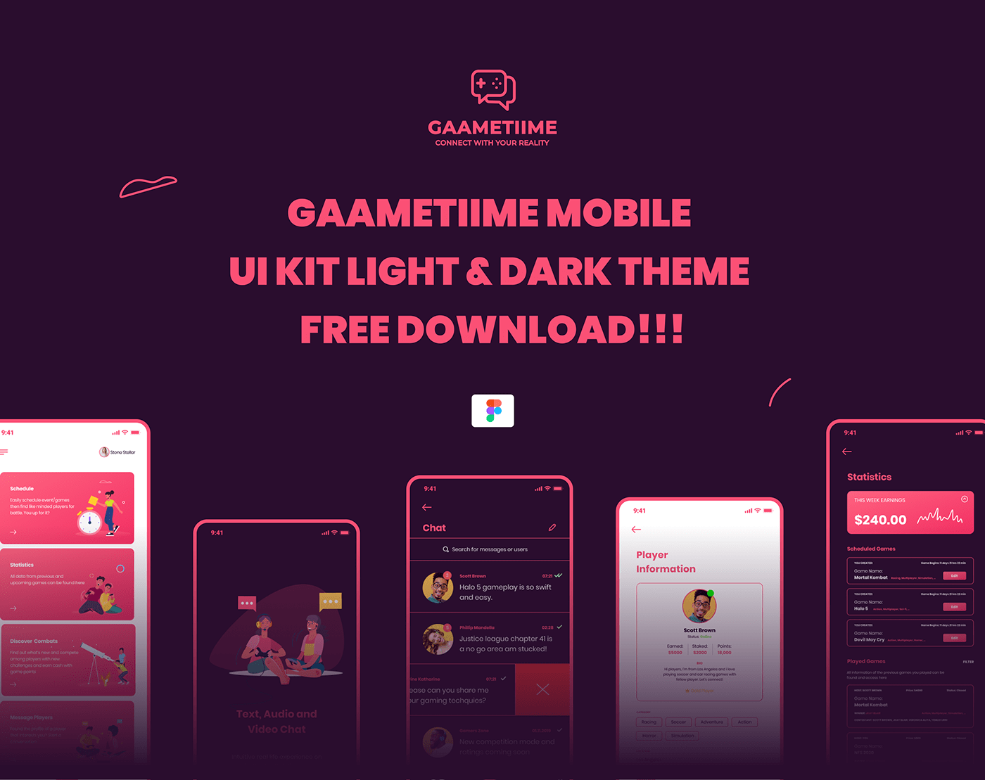 Gaametiime Mobile UI KIT