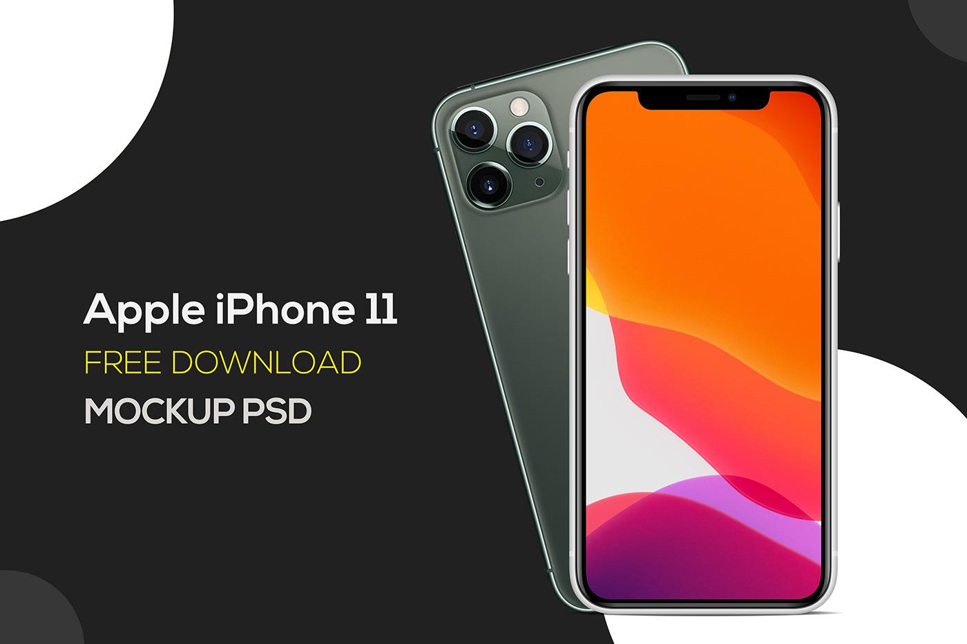 iPhone 11 Free Mockup | PSD 