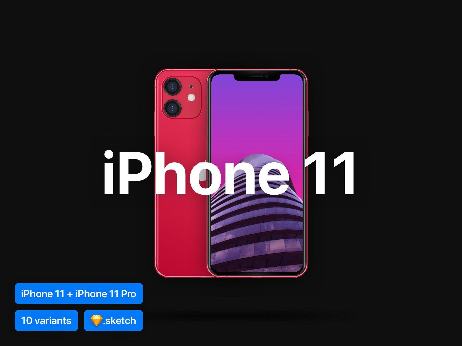 Free iPhone 11 Mockup Sketch 