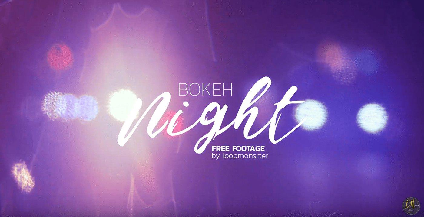 Video Footage Night Bokeh Set