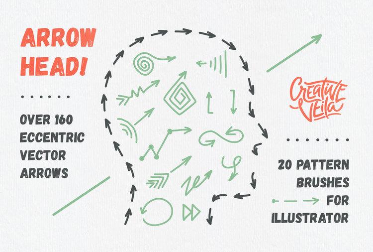 Arrow Head: Illustrator Brushes & Vector Arrows