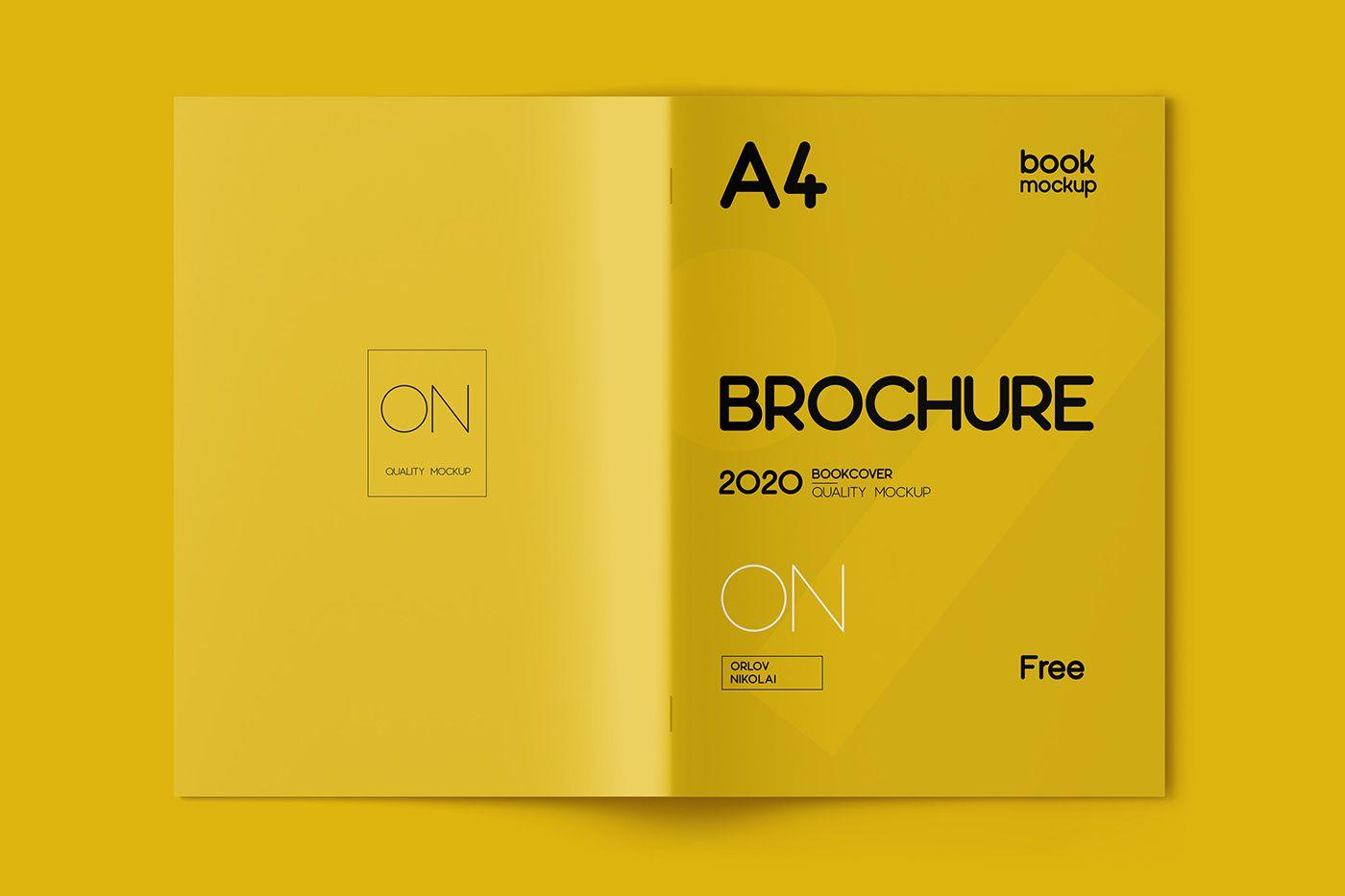 Free A4 Brochure Mockup PSD