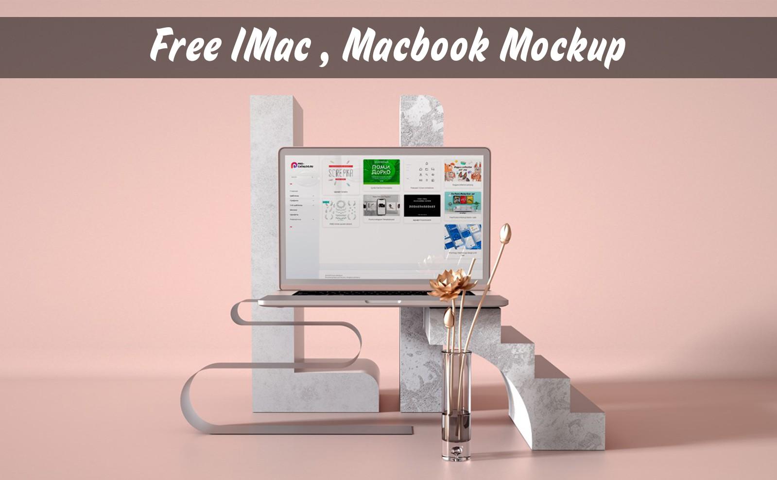 Free IMac , Macbook Mockup скачать бесплатно