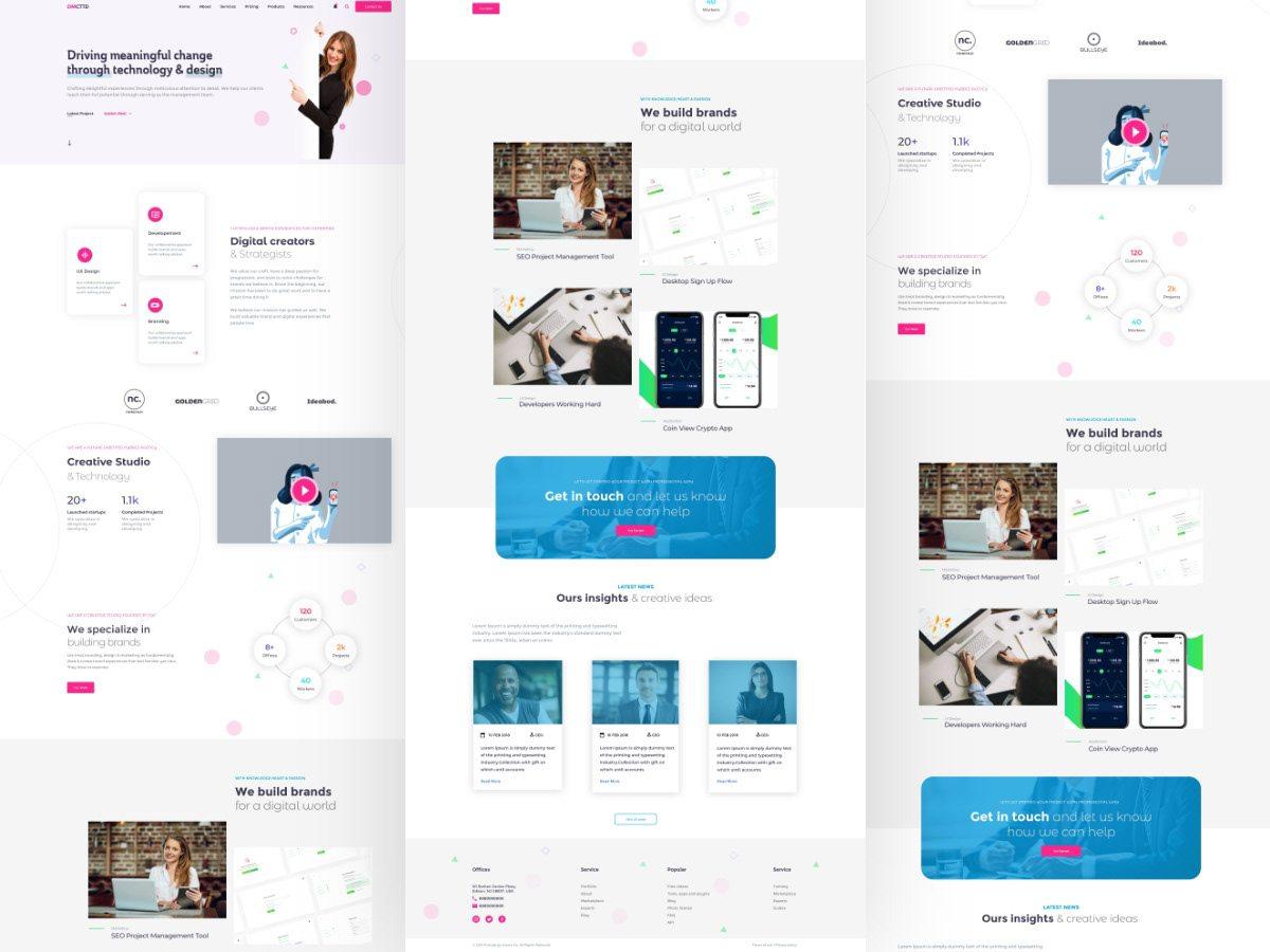 Free Adobe XD Web Template