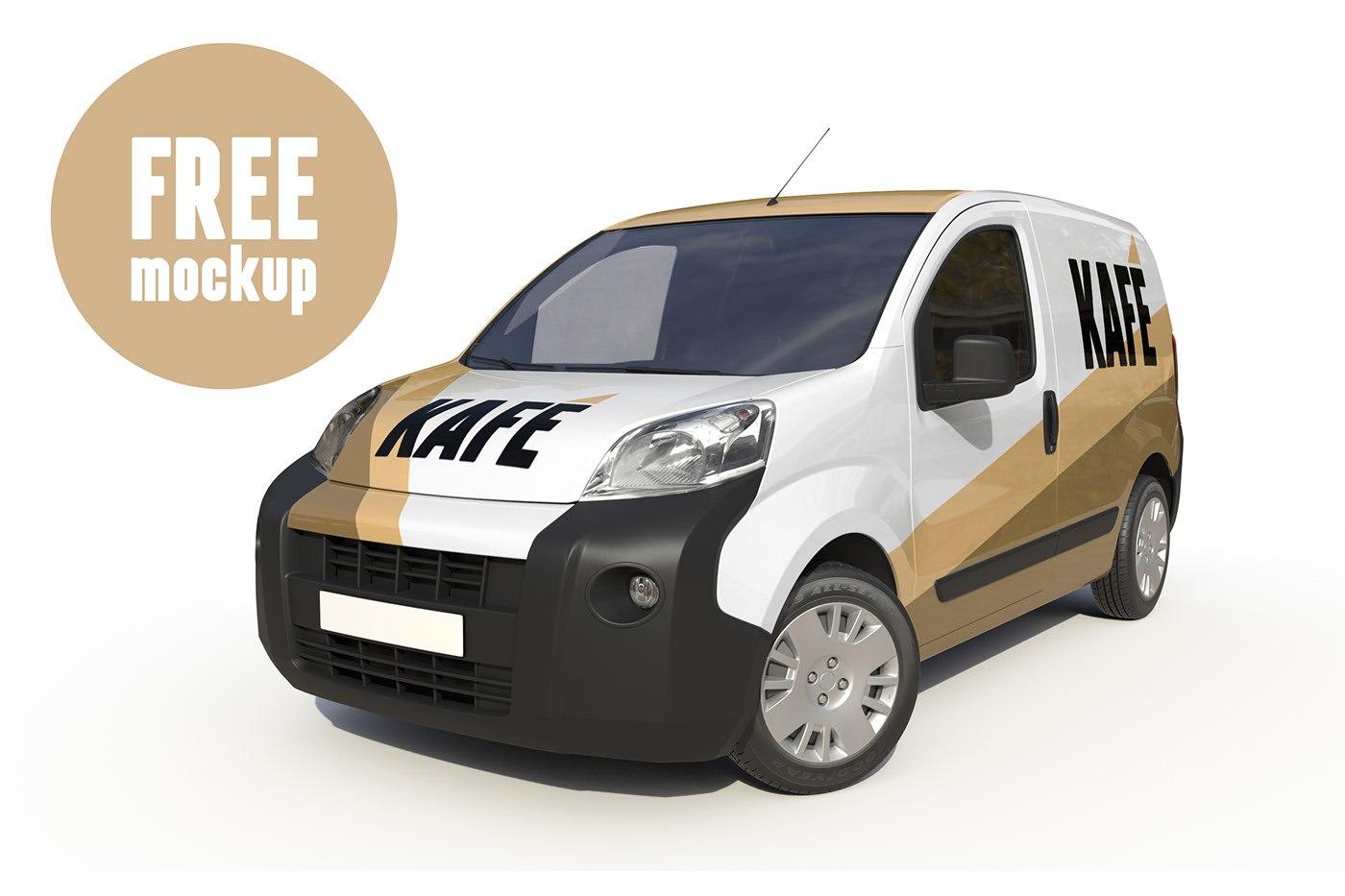 Free van mockup PSD